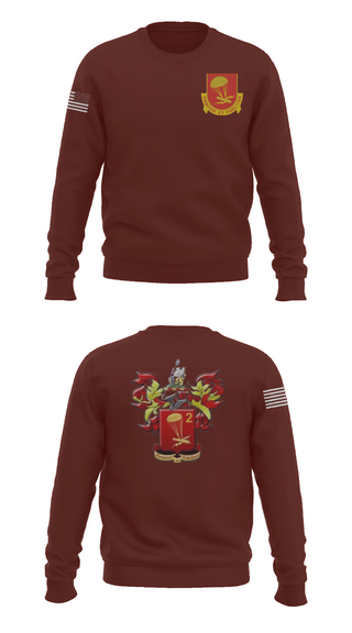 Crew Neck Sweatshirt, 2-377 PFAR, Army, Teamtime, Team time, sublimation, custom sports apparel, team uniforms, spirit wear, spiritwear, sports uniforms, custom shirts, team store, custom team store, fundraiser sports, apparel fundraiser