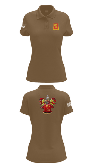 Womens Short Sleeve Performance Polo, 2-377 PFAR, Army, Teamtime, Team time, sublimation, custom sports apparel, team uniforms, spirit wear, spiritwear, sports uniforms, custom shirts, team store, custom team store, fundraiser sports, apparel fundraiser