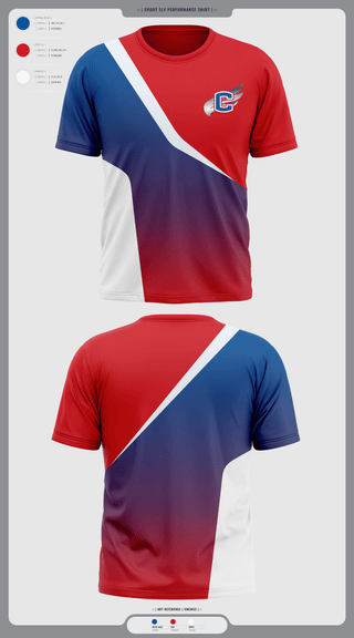 Short Sleeve Performance Shirt, Cleveland Blue Raiders, Track & Field, Teamtime, Team time, sublimation, custom sports apparel, team uniforms, spirit wear, spiritwear, sports uniforms, custom shirts, team store, custom team store, fundraiser sports, apparel fundraiser