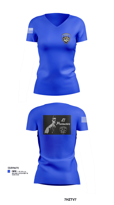 California Highway Patrol 18919595 Women's Short Sleeve V-neck Shirt - 101