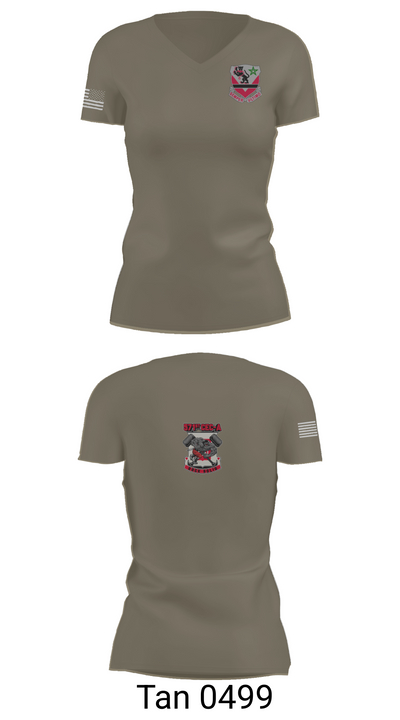 16th BEB 571st Company 8962391 Women's Short Sleeve V-neck Shirt - 68