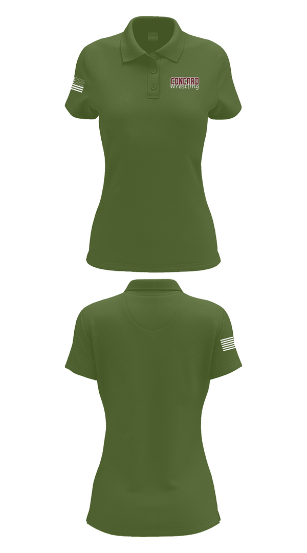 Womens Short Sleeve Performance Polo, Concord Raiders, Wrestling, Teamtime, Team time, sublimation, custom sports apparel, team uniforms, spirit wear, spiritwear, sports uniforms, custom shirts, team store, custom team store, fundraiser sports, apparel fundraiser