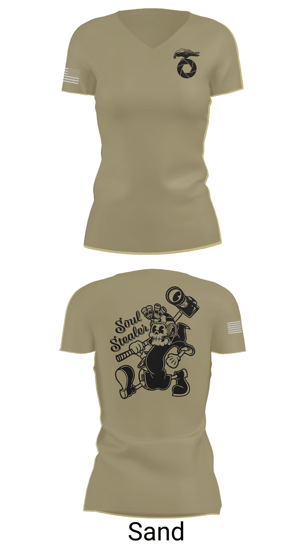 Womens Short Sleeve Vneck Shirt, MCAGCC COMMSTRAT, , Teamtime, Team time, sublimation, custom sports apparel, team uniforms, spirit wear, spiritwear, sports uniforms, custom shirts, team store, custom team store, fundraiser sports, apparel fundraiser