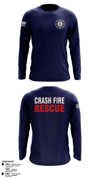 Long Sleeve Performance Shirt, ISA Air base Fire Dept., Fire Department, Teamtime, Team time, sublimation, custom sports apparel, team uniforms, spirit wear, spiritwear, sports uniforms, custom shirts, team store, custom team store, fundraiser sports, apparel fundraiser