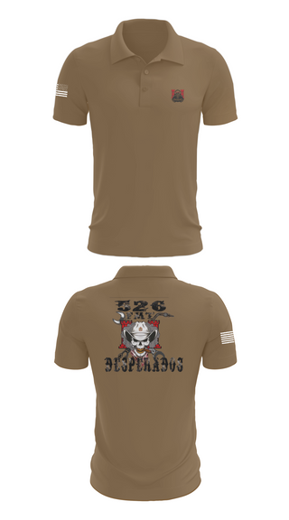 Short Sleeve Performance Polo, 526th ECC Desperados FMT, , Teamtime, Team time, sublimation, custom sports apparel, team uniforms, spirit wear, spiritwear, sports uniforms, custom shirts, team store, custom team store, fundraiser sports, apparel fundraiser