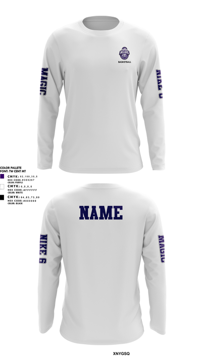 Northwest Magic Basketball 74207630 Long Sleeve Performance Shirt 21