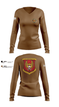 3rd Battalion 3rd Marines India Co. 18315105 Women's Long Sleeve V-neck Shirt - 1
