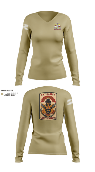 Womens Long Sleeve Vneck Shirt, Kirk U.S. Army Health Clinic, , Teamtime, Team time, sublimation, custom sports apparel, team uniforms, spirit wear, spiritwear, sports uniforms, custom shirts, team store, custom team store, fundraiser sports, apparel fundraiser