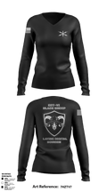 ECT-06, B Co., 11th Cyber Battalion 30733003 Women's Long Sleeve V-neck Shirt - 2