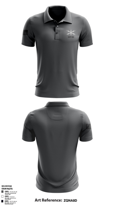ECT-06, B Co., 11th Cyber Battalion Short Sleeve Performance Polo - 3