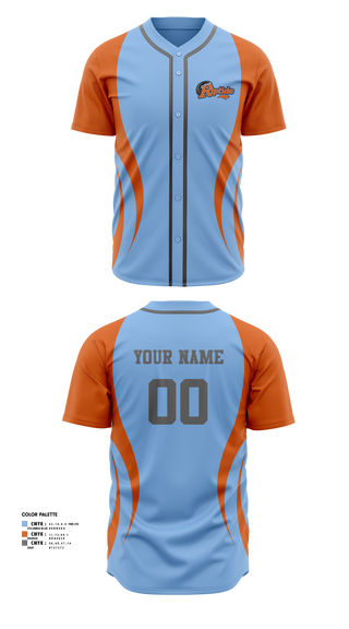 Full Button Baseball Jersey, Carolina Riptide, Baseball, Teamtime, Team time, sublimation, custom sports apparel, team uniforms, spirit wear, spiritwear, sports uniforms, custom shirts, team store, custom team store, fundraiser sports, apparel fundraiser