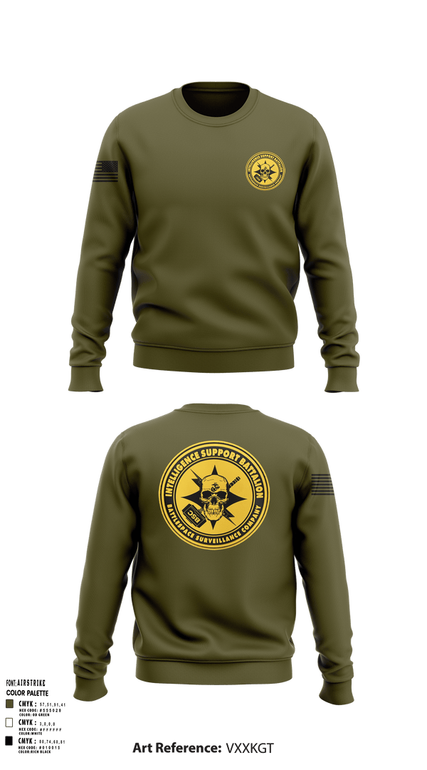 Crew Neck Sweatshirt, Battlespace Surveillance Company, , Teamtime, Team time, sublimation, custom sports apparel, team uniforms, spirit wear, spiritwear, sports uniforms, custom shirts, team store, custom team store, fundraiser sports, apparel fundraiser