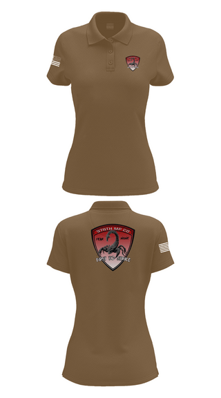 Womens Short Sleeve Performance Polo, 978th Military Police Company, , Teamtime, Team time, sublimation, custom sports apparel, team uniforms, spirit wear, spiritwear, sports uniforms, custom shirts, team store, custom team store, fundraiser sports, apparel fundraiser