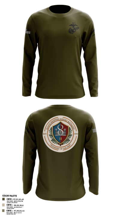 8th ESB Charlie Co. 31724499 Long Sleeve Performance Shirt 1