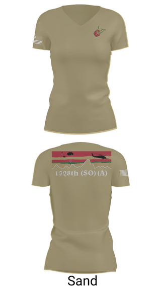 Womens Short Sleeve Vneck Shirt, 1528th FSC (SO) (A), , Teamtime, Team time, sublimation, custom sports apparel, team uniforms, spirit wear, spiritwear, sports uniforms, custom shirts, team store, custom team store, fundraiser sports, apparel fundraiser