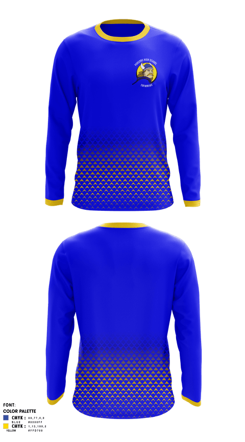 Long Sleeve Performance Shirt, Parsons High School Swimming, Swimming, Teamtime, Team time, sublimation, custom sports apparel, team uniforms, spirit wear, spiritwear, sports uniforms, custom shirts, team store, custom team store, fundraiser sports, apparel fundraiser