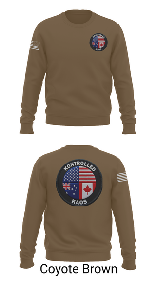 Crew Neck Sweatshirt, Kontrolled Kaos, E-Sports, Teamtime, Team time, sublimation, custom sports apparel, team uniforms, spirit wear, spiritwear, sports uniforms, custom shirts, team store, custom team store, fundraiser sports, apparel fundraiser