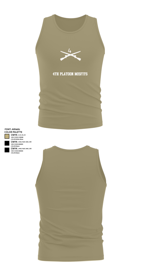 Tank Top, 4th platoon misfits, Army, Teamtime, Team time, sublimation, custom sports apparel, team uniforms, spirit wear, spiritwear, sports uniforms, custom shirts, team store, custom team store, fundraiser sports, apparel fundraiser
