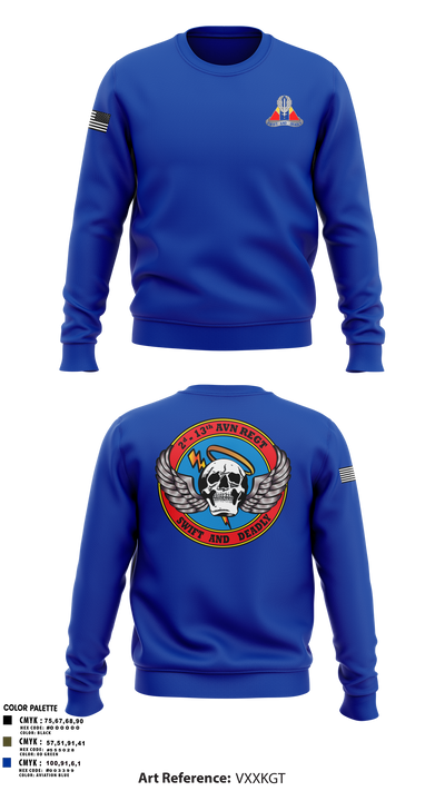 A Co, 2-13th Aviation Regiment 86069312 Crew Neck Sweatshirt - 18
