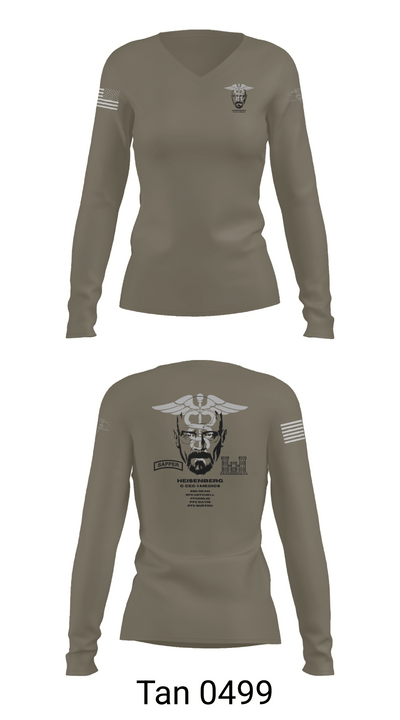 Heisenberg’s 61989625 Women's Long Sleeve V-neck Shirt - 77