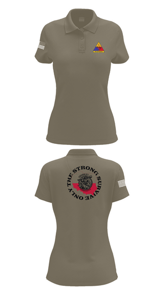 Womens Short Sleeve Performance Polo, 261st BSC CAVEMAN PLT, , Teamtime, Team time, sublimation, custom sports apparel, team uniforms, spirit wear, spiritwear, sports uniforms, custom shirts, team store, custom team store, fundraiser sports, apparel fundraiser