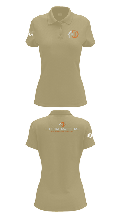 DJ CONTRACTORS 12982889 Women's Short Sleeve Performance Polo  - 43