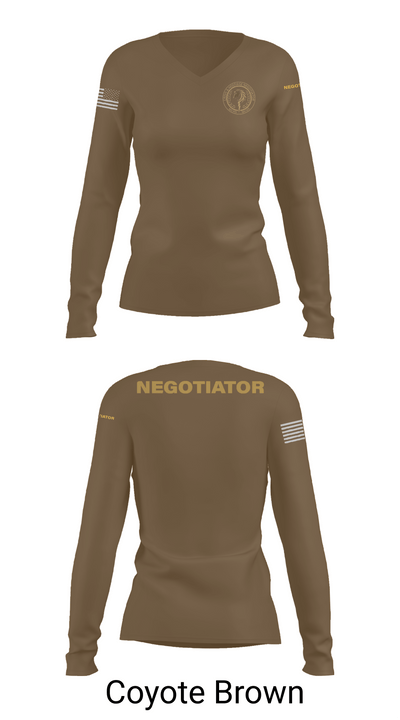 Montgomery County Police CNT 46228172 Women's Long Sleeve V-neck Shirt - 16