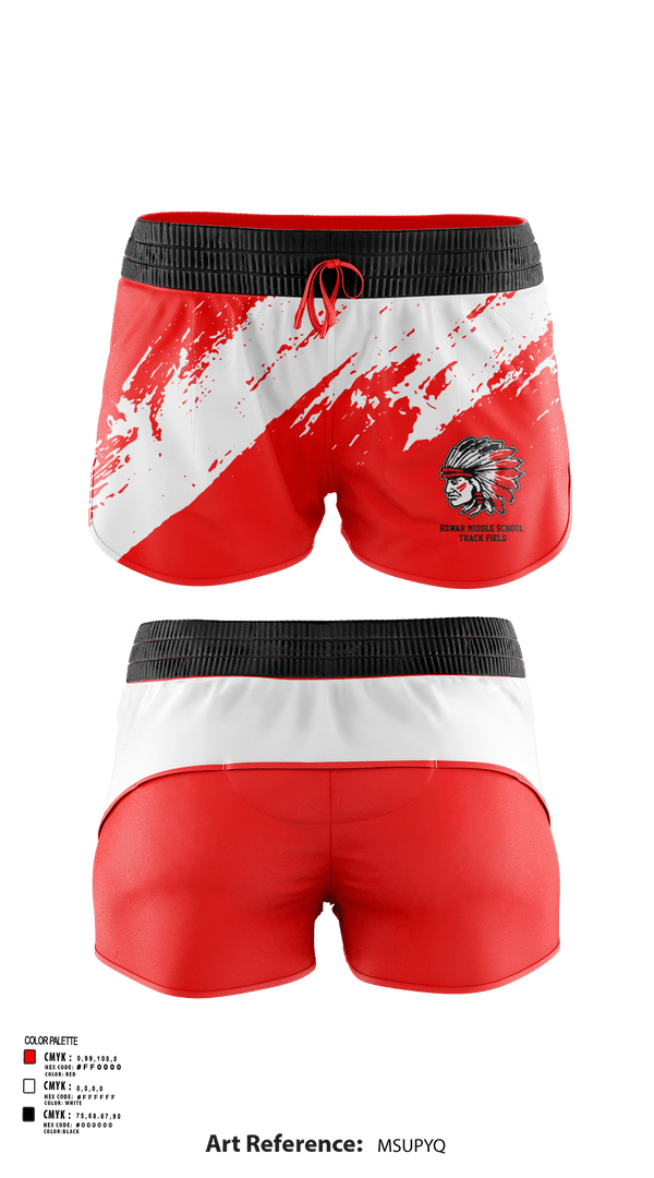 Track Shorts, Howar Middle School Track & Field, Track & Field, Teamtime, Team time, sublimation, custom sports apparel, team uniforms, spirit wear, spiritwear, sports uniforms, custom shirts, team store, custom team store, fundraiser sports, apparel fundraiser