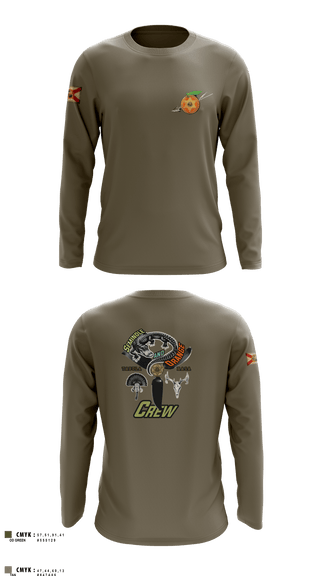 Long Sleeve Performance Shirt, Seminole / Orange Crew, , Teamtime, Team time, sublimation, custom sports apparel, team uniforms, spirit wear, spiritwear, sports uniforms, custom shirts, team store, custom team store, fundraiser sports, apparel fundraiser