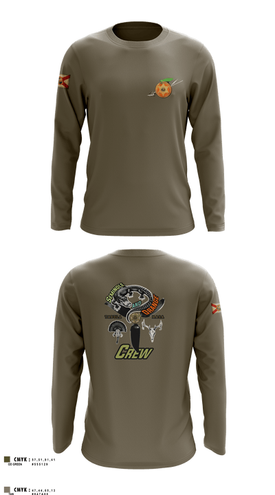 Seminole / Orange Crew 64181278 Long Sleeve Performance Shirt 1