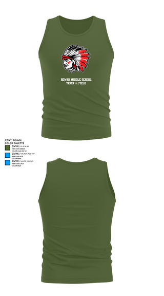 Tank Top, Howar Middle School Track & Field, Track & Field, Teamtime, Team time, sublimation, custom sports apparel, team uniforms, spirit wear, spiritwear, sports uniforms, custom shirts, team store, custom team store, fundraiser sports, apparel fundraiser