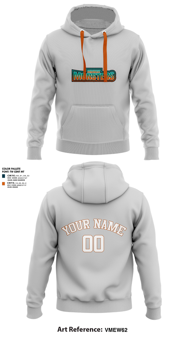 Hoodie, Midwest Monsters, Men's Basketball, Teamtime, Team time, sublimation, custom sports apparel, team uniforms, spirit wear, spiritwear, sports uniforms, custom shirts, team store, custom team store, fundraiser sports, apparel fundraiser