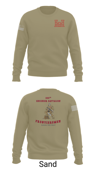Crew Neck Sweatshirt, 206th EN BN, , Teamtime, Team time, sublimation, custom sports apparel, team uniforms, spirit wear, spiritwear, sports uniforms, custom shirts, team store, custom team store, fundraiser sports, apparel fundraiser