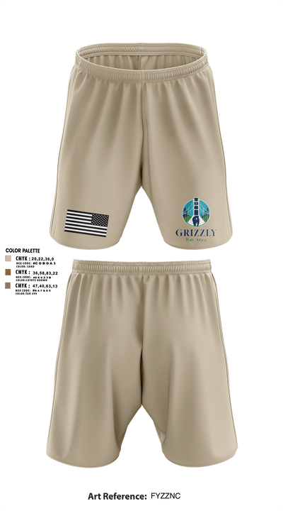 Grizzly Bay Area Athletic Shorts With Pockets - 1