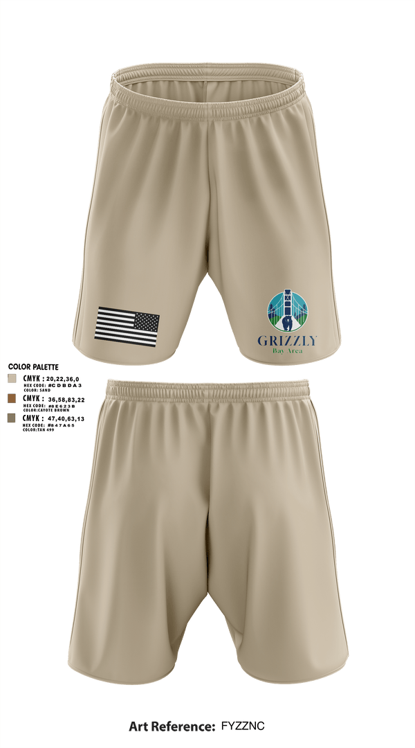 Athletic Shorts With Pockets, Grizzly bay area, , Teamtime, Team time, sublimation, custom sports apparel, team uniforms, spirit wear, spiritwear, sports uniforms, custom shirts, team store, custom team store, fundraiser sports, apparel fundraiser