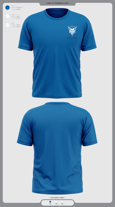 Castlewood High School Tennis 93413718 Short Sleeve Performance Shirt - 1