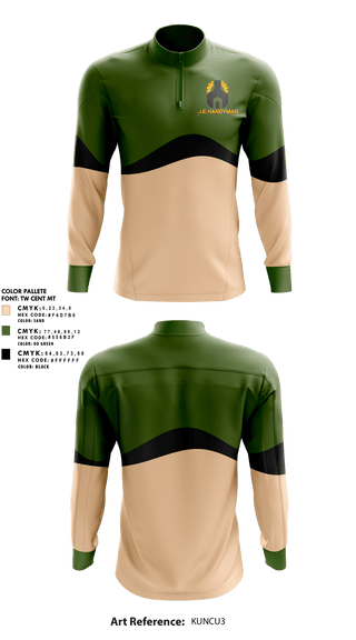 Quarter Zip Jacket, J.E. Handyman, LLC, , Teamtime, Team time, sublimation, custom sports apparel, team uniforms, spirit wear, spiritwear, sports uniforms, custom shirts, team store, custom team store, fundraiser sports, apparel fundraiser