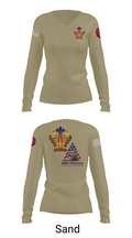 USA MEDDAC KAHC 77066596 Women's Long Sleeve V-neck Shirt - 97