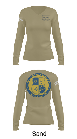 Womens Long Sleeve Vneck Shirt, Naval Research Lab, , Teamtime, Team time, sublimation, custom sports apparel, team uniforms, spirit wear, spiritwear, sports uniforms, custom shirts, team store, custom team store, fundraiser sports, apparel fundraiser