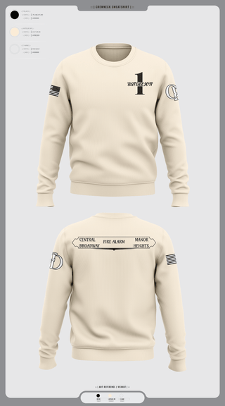 Crew Neck Sweatshirt, Battalion 1, , Teamtime, Team time, sublimation, custom sports apparel, team uniforms, spirit wear, spiritwear, sports uniforms, custom shirts, team store, custom team store, fundraiser sports, apparel fundraiser