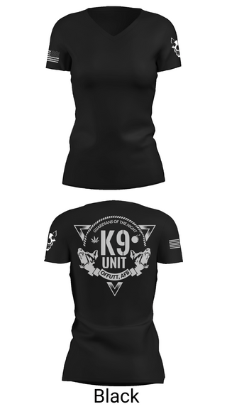 Womens Short Sleeve Vneck Shirt, Guardians of the Night, , Teamtime, Team time, sublimation, custom sports apparel, team uniforms, spirit wear, spiritwear, sports uniforms, custom shirts, team store, custom team store, fundraiser sports, apparel fundraiser