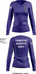 Traffic Safety Unit 70810452 Women's Long Sleeve V-neck Shirt - 251