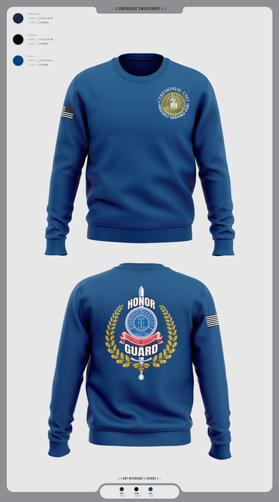 Twu Local 100 Ceremonial Unit & Honor Guard 29961130 Crew Neck Sweatshirt - 3