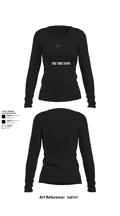 The tree guys 30385128 Women's Long Sleeve V-neck Shirt - 10