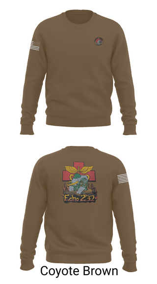 Crew Neck Sweatshirt, Echo Company 232nd battalion, Army, Teamtime, Team time, sublimation, custom sports apparel, team uniforms, spirit wear, spiritwear, sports uniforms, custom shirts, team store, custom team store, fundraiser sports, apparel fundraiser