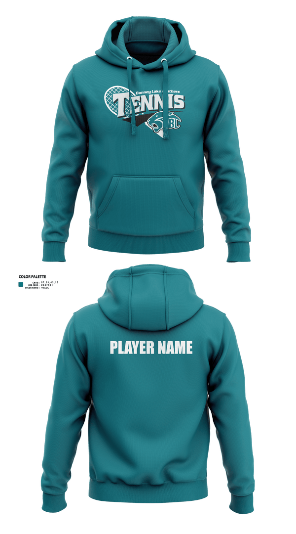 Hoodie, Bonney Lake Panthers Tennis, Tennis, Teamtime, Team time, sublimation, custom sports apparel, team uniforms, spirit wear, spiritwear, sports uniforms, custom shirts, team store, custom team store, fundraiser sports, apparel fundraiser
