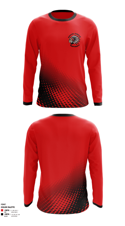 Social Circle Middle School Softball 28637906 Long Sleeve Performance Shirt 1