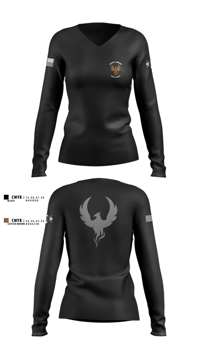 OSA DDG79 12784449 Women's Long Sleeve V-neck Shirt - 4