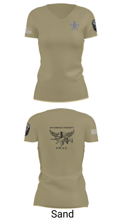 Womens Short Sleeve Vneck Shirt, Rockbridge County SWAT, , Teamtime, Team time, sublimation, custom sports apparel, team uniforms, spirit wear, spiritwear, sports uniforms, custom shirts, team store, custom team store, fundraiser sports, apparel fundraiser