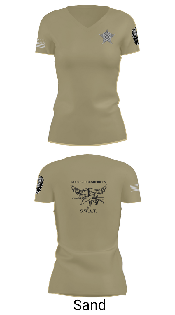 Womens Short Sleeve Vneck Shirt, Rockbridge County SWAT, , Teamtime, Team time, sublimation, custom sports apparel, team uniforms, spirit wear, spiritwear, sports uniforms, custom shirts, team store, custom team store, fundraiser sports, apparel fundraiser